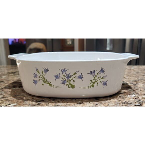 Corningware Blue Dusk Flower A-2-B 2L U.S.A. Casserole Dish No Lid - Picture 1 of 14
